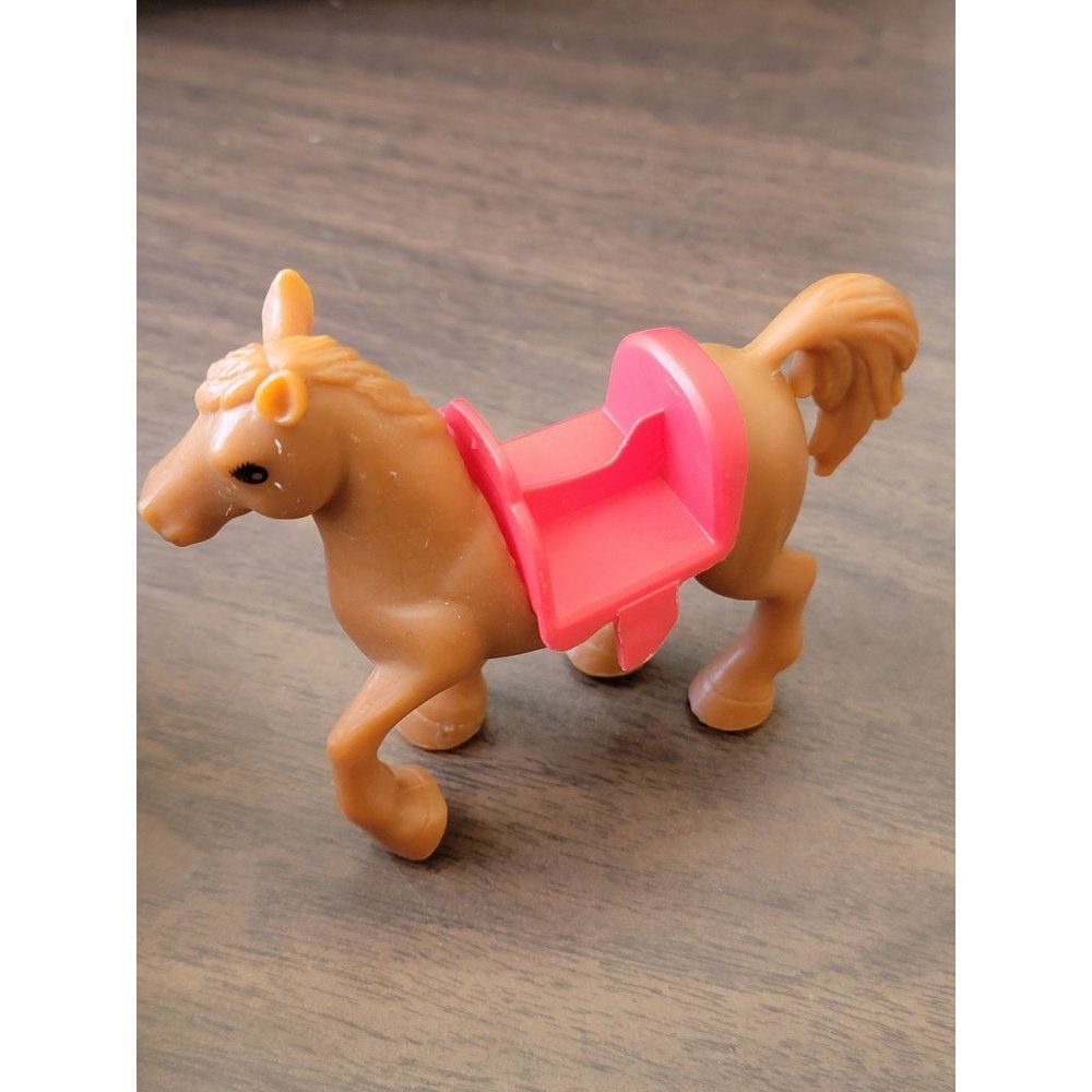 Brown saddle horse pony‎ doll accessory pet toy figure